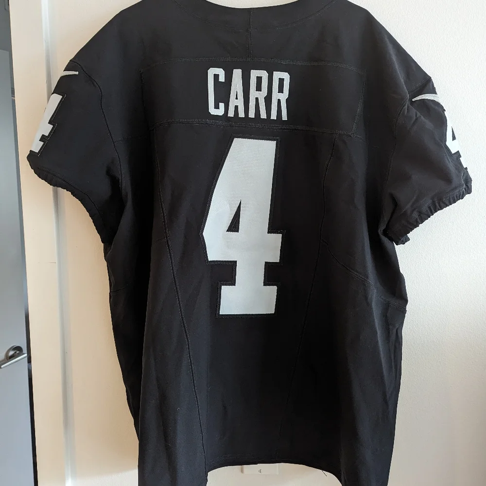 Nike On-Field Derek Carr Las Vegas Raiders Jersey #4 $350 MSRP 3XL 56 XXXL black - Picture 8 of 8